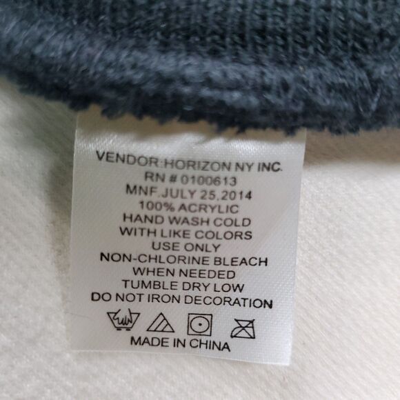 Motocross Skull Beanie – Black Blue Checkerboard Moto Winter Hat - Picture 3 of 4